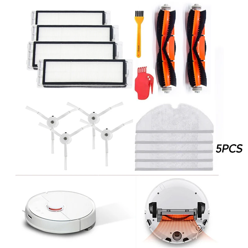 Запчасти для пылесоса Xiaomi Roborock S50 S51 S55 S5 S6 фильтр НЕРА боковая щетка основная