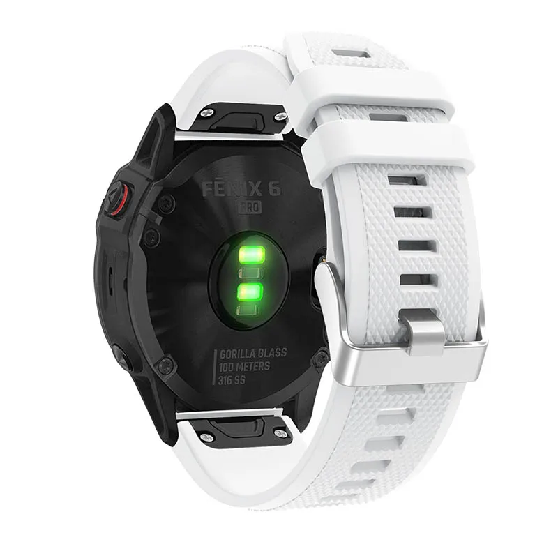 Для Garmin Fenix 6 Pro 5 Plus легкий силиконовый ремешок для часов Garmin Forerunner 935/945 22 мм быстросъемный браслет - Цвет: White