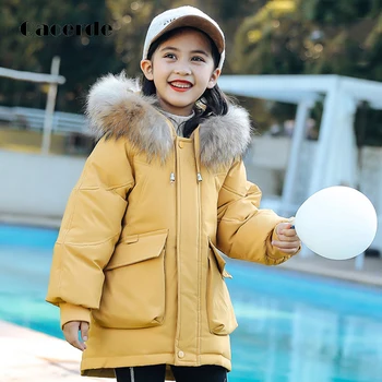 

-30 Degree Girls Winter snowsuit parka 2020 New Warm Thicken Children outwear Kids down Outerwear for girl snow wear 5-12 Years