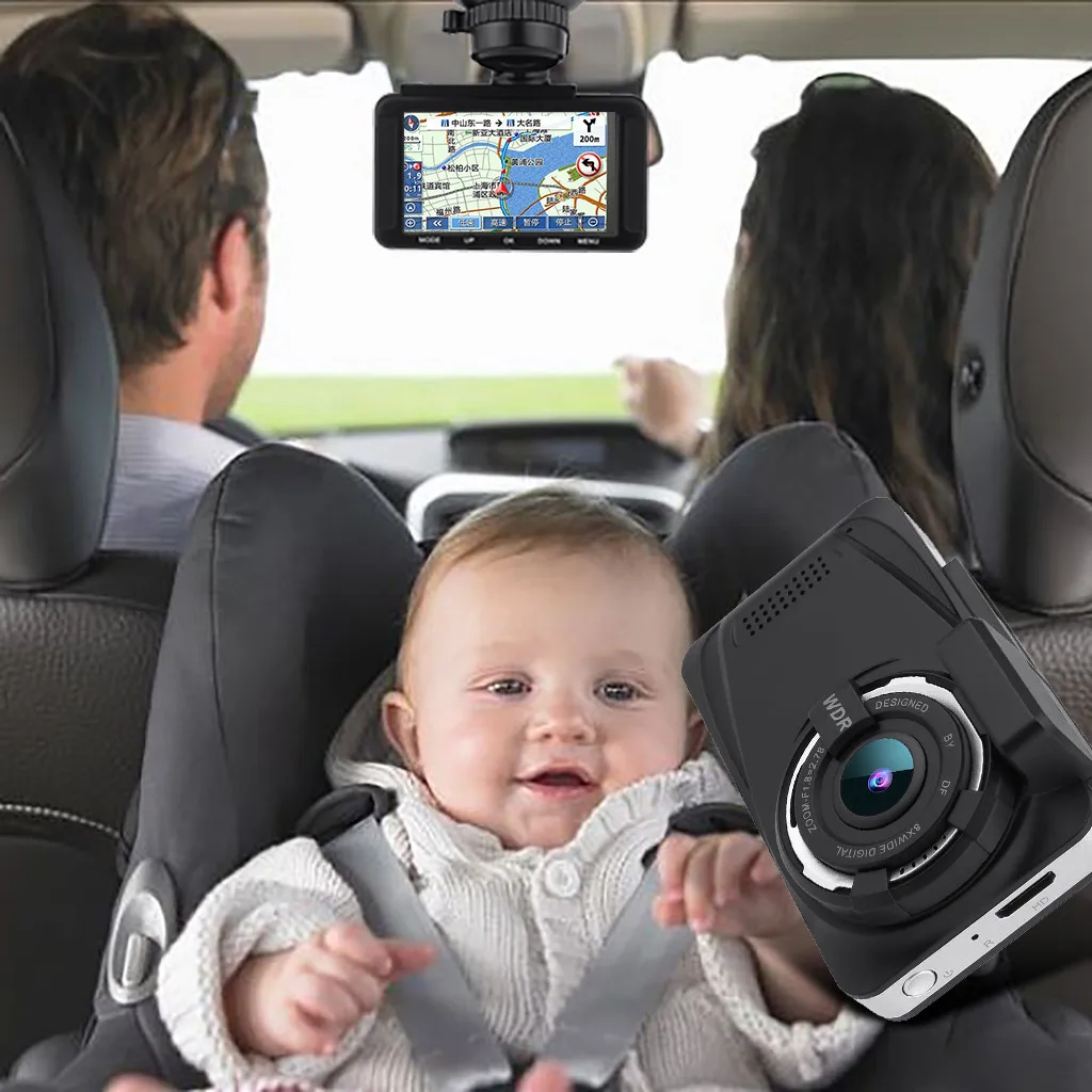 Новая одежда для детей от 3 дюймов HD ЖК-дисплей 1080P Dash Cam автомобиля Камера DVR автомобиля тире Камера с gps видео Регистраторы Ночное видение тире Камера