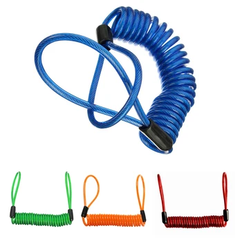 

150cm Alarm Disc Security Lock Anti Thief Bag Motorcycle Wheel Disc Brake And Spring Reminder Orange Cable