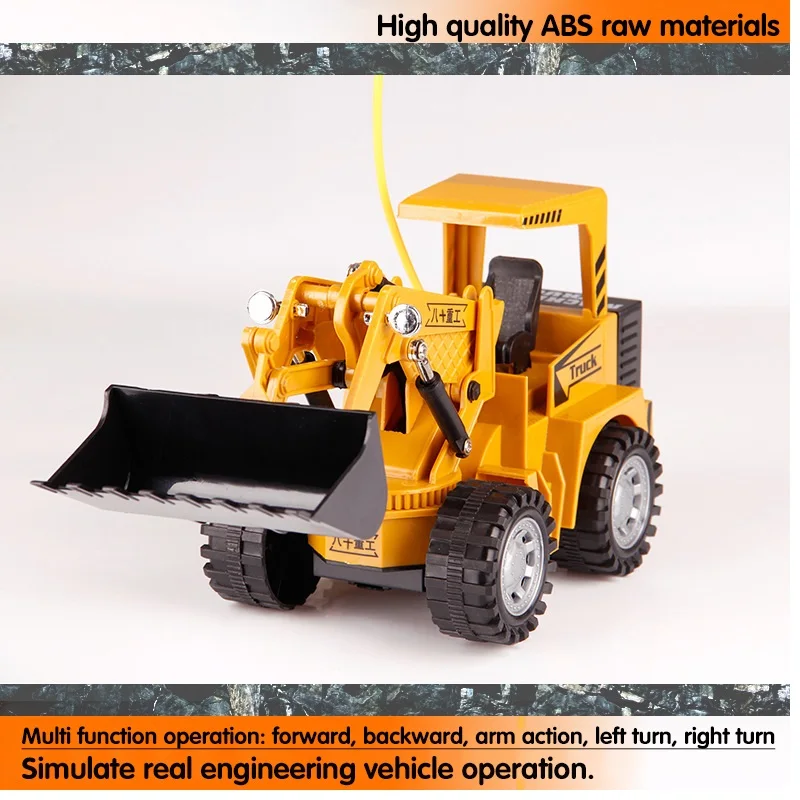 Remote Control Excavator Electric Construction Toy Remote Control drilling Truck for Children Crane Bulldozer 8071E RC Truck Toy