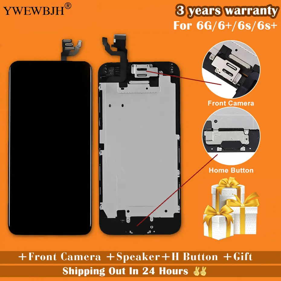 

YWEWBJH AAA For iPhone 6 LCD Screen Full Assembly For 6 Plus 6s Display Touch Screen Replacement Display No Dead Pixel