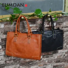 EUMOAN большая кожаная сумка растительного дубления ретро дерево крем кожа мягкая сумка для мам