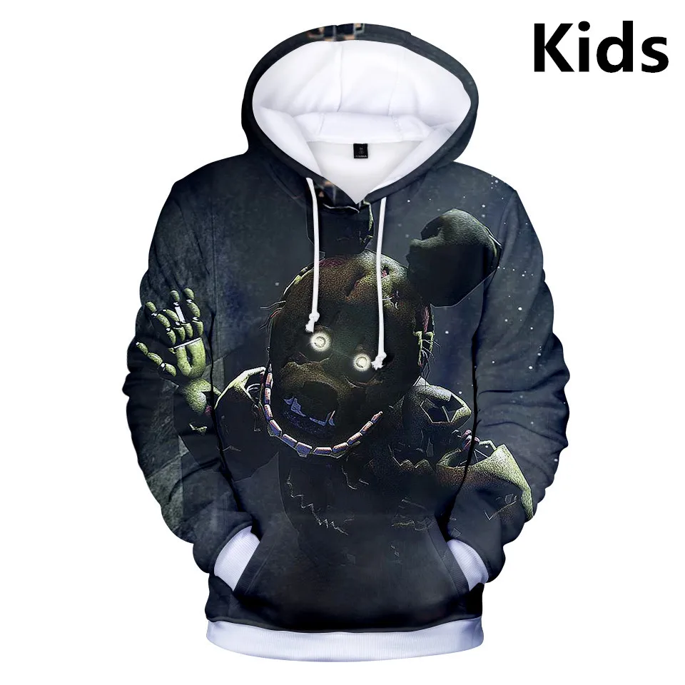 

2 To 13 Years Kids Hoodies FNAF 3d Printed Boys Girls Hoodie Sweatshirt Five Nights At Freddy's Casual Jacket Tops Teen Clothes