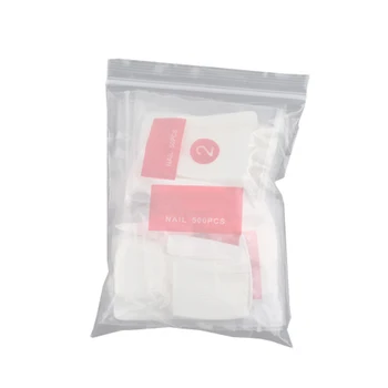 

Fake Nails Coffin Glitter Acrylic Clear Ballerina Glossy Natural White Long-pointed Nail Fake 500 Pieces ABS_plastic