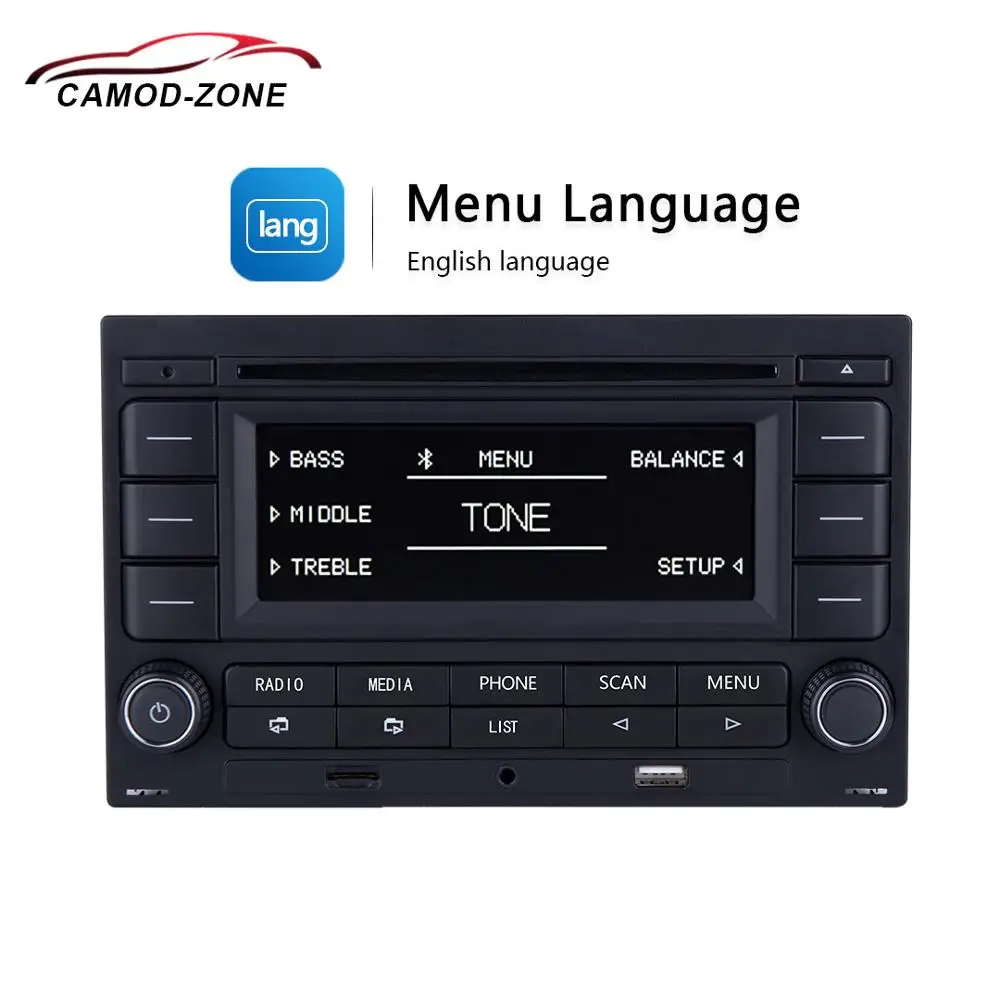 Автомобильный радиоприемник Bluetooth RCN210 CD плеер USB MP3 AUX 31G 035 185 для VW Polo 9N Golf Jetta MK4 Passat
