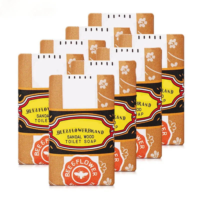 

New 25g Mini Soap Bee Flower Sandalwood Acne Soap Bath Removing Mites Travel Package Toilet Soaps WSH99