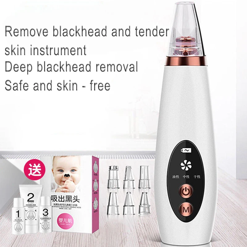 

Blackhead Vacuum Cleaner Pore Ance Black Suck Out Extractor Facial Cleansing Pimple Remover Tool Nose Acne Remover Machine
