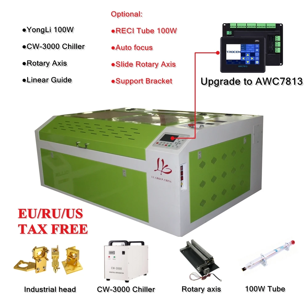 LY DSP 1060 100W Co2 офлайн USB TROCEN сенсорный Экран Управление лазерной резки и гравировки