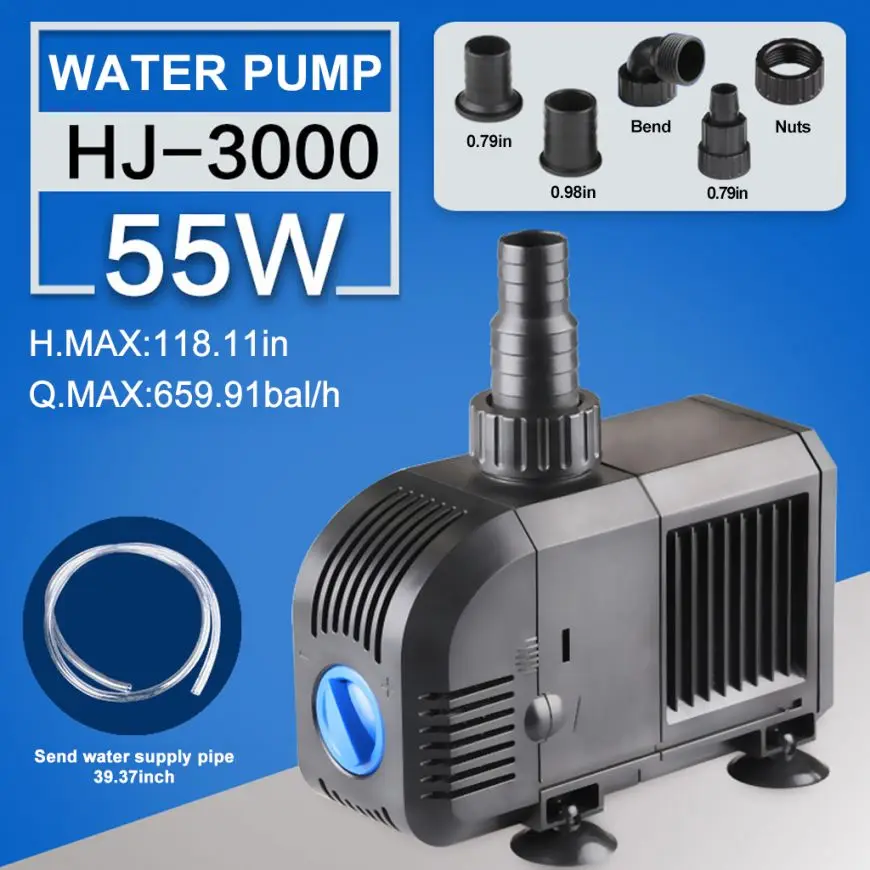 55w 220V-240V Multifunctional Submersible Pump Fish Tank Water Wave Pump Koi Garden Pond Super Strong Water Pump