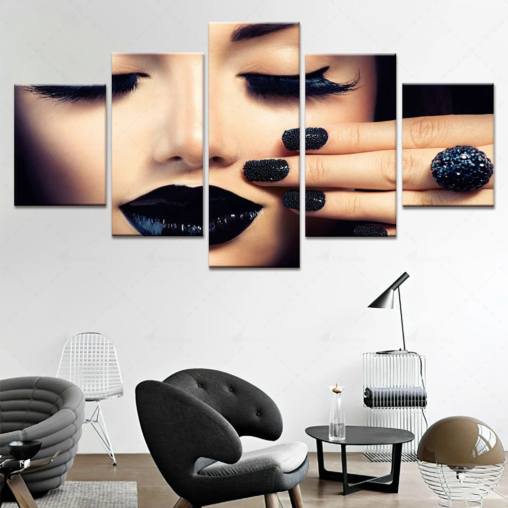 

Artsailing Sexy Girls Paint Face Canvas Art Posters Modern Wall Art Pictures For Home Room Decoration Aesthetic Free Shipping