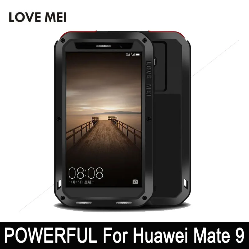 LOVE MEI мощный чехол для huawei mate 20 Lite 9 чехол для телефона для huawei mate 9 Pro противоударный алюминиевый Gorilla glass чехол для телефона