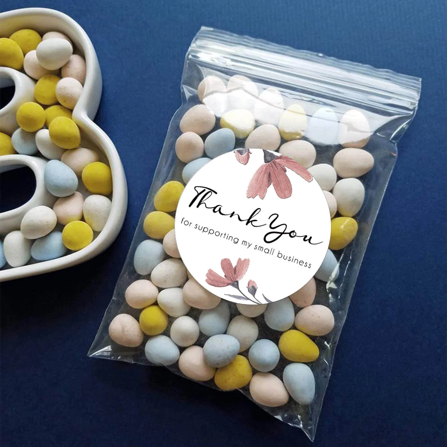 Kraft Paper Sticker 500pcs 1.5 Inch Thank You For Your Order For DIY Biscuit / Candy Packaging Sticker kraft paper stickers thank you stickers
