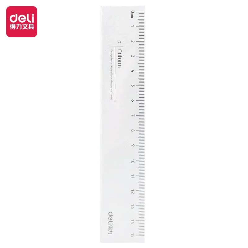 Deli 71971 линейка пластиковая 15 см сантиметр с волной прозрачная линейка студентов канцелярские принадлежности картографический инструмент
