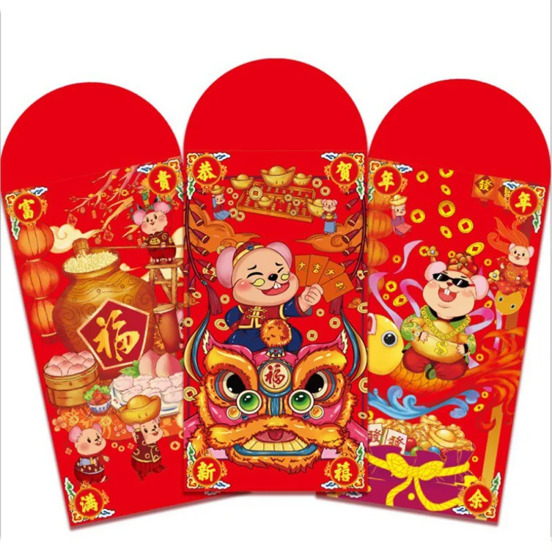 

Chinese Red Packet Chinese New Year Rat Year Envelope Decoration Gift Bag Exquisite Chinese Red Envelopes Lucky Envelopes