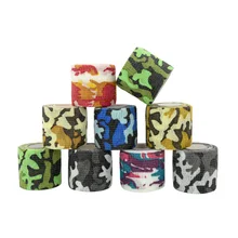 Наружный Туризм 2 шт. прочная камуфляжная самоклеющаяся лента 5 см x 4,5 м случайный цвет водонепроницаемый обертывание открытый охотничий инструмент для стрельбы