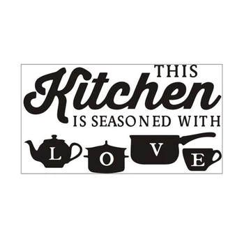 

Wall Sticker PVC Art Removable Words Waterproof Decal Decoration for Kitchen JA55