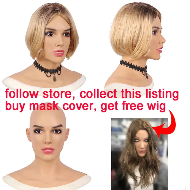 실리콘 헤드 커버 메이크업 크로스 드레서 코스프레 뷰티 마스크 컬렉션