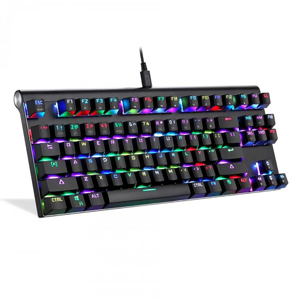 Motomospeed CK101 механическая клавиатура 87 ключ USB кабель NKRO RGB подсветка анти-фантомный переключатель подходит для геймерских компьютеров