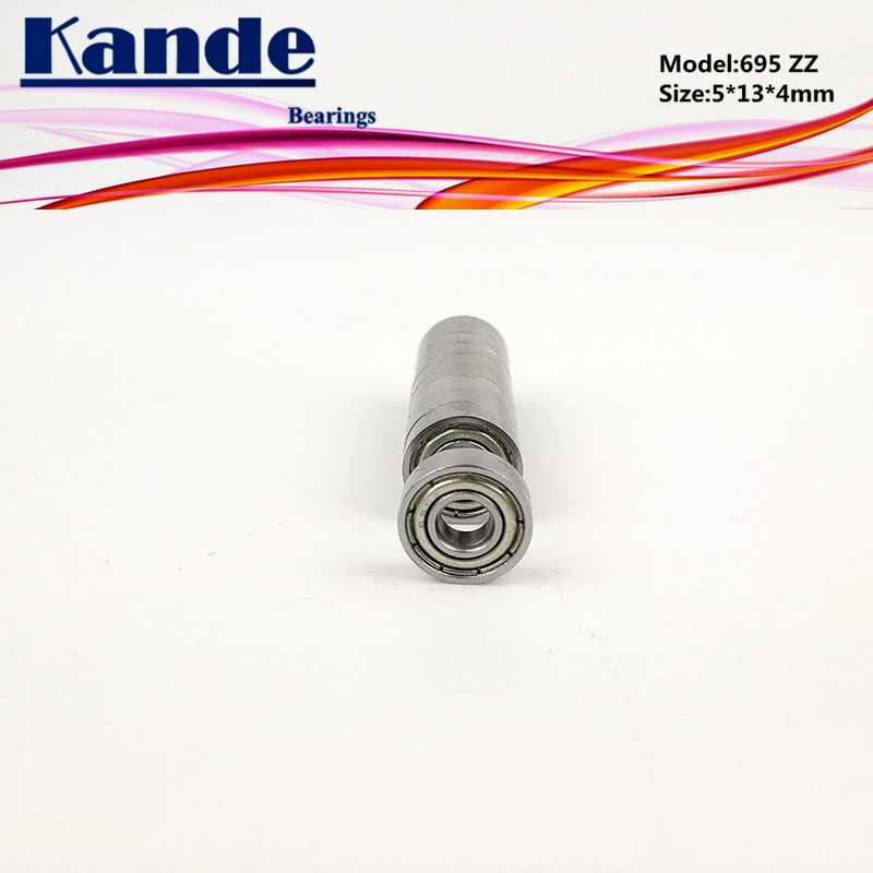 10pcs Kande Bearings 695ZZ ABEC-1 695-2Z ABEC-3 695ZZ ABEC-5 695 ZZ Miniature Deep Groove Ball Bearing 5x13x4mm 695
