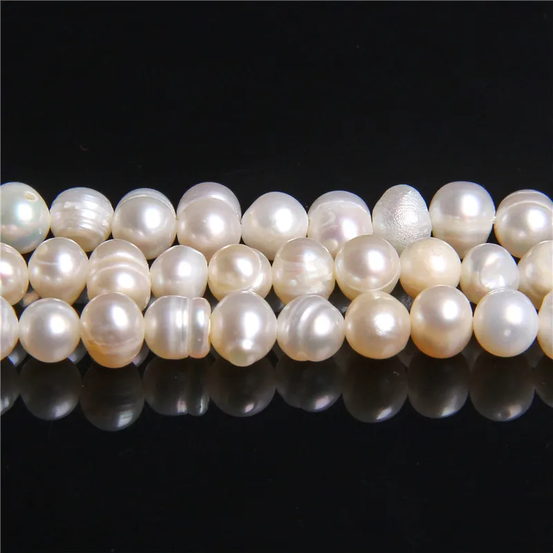 5-5.5mm white Бусы из настоящего натурального жемчуга, настоящий пресноводный жемчуг, бусины в стиле барокко, свободные жемчужины для самостоятельного изготовления браслетов и ожерелий, ювелирных изделий 14,5" - Цвет: 5-5.5mm white
