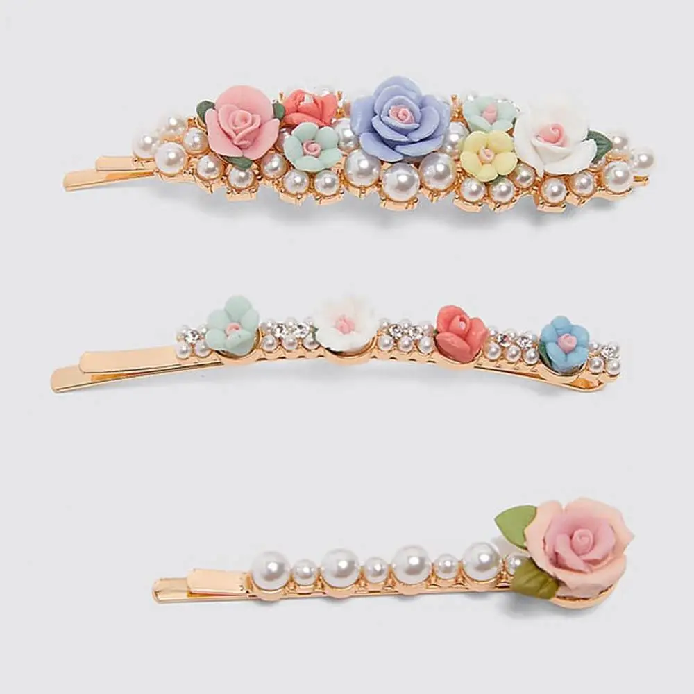 Best lady Newly ZA Simulated Pealr Hair pins For Women Wedding Party Bohemian Crystal Girls Gifts Multicoloured Hair Jewelry