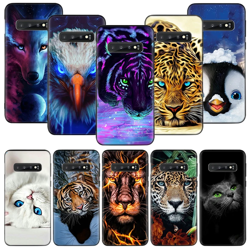 Leopard Tiger Eagle Lion Wolf Cat Cool Silicone Case Coque For Samsung Galaxy S10 Plus S20 FE S21 Ultra Note 10 Pro 9 8 S9 S8 S7 | Мобильные