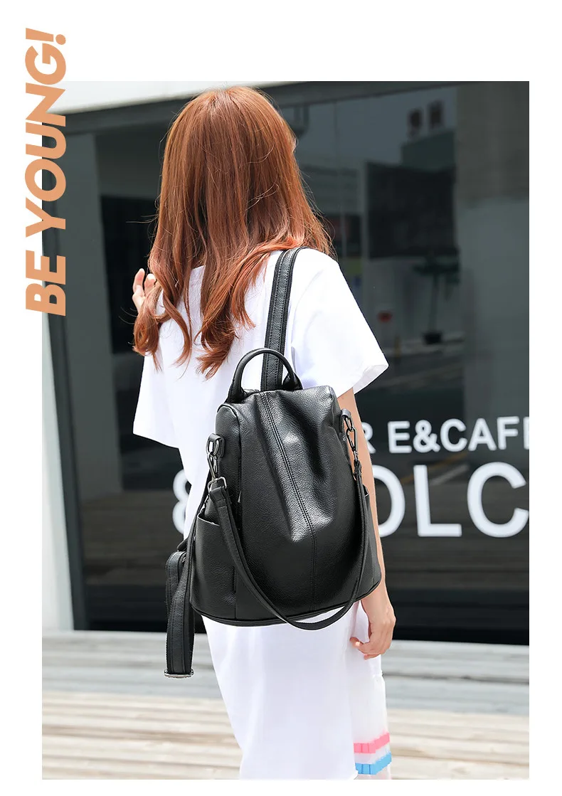 EBOYU Retro Women Anti-Theft Backpack Purse Casual Shoulder Bag Ladies Book Bag Rucksack Travel Bag School Bags C9028