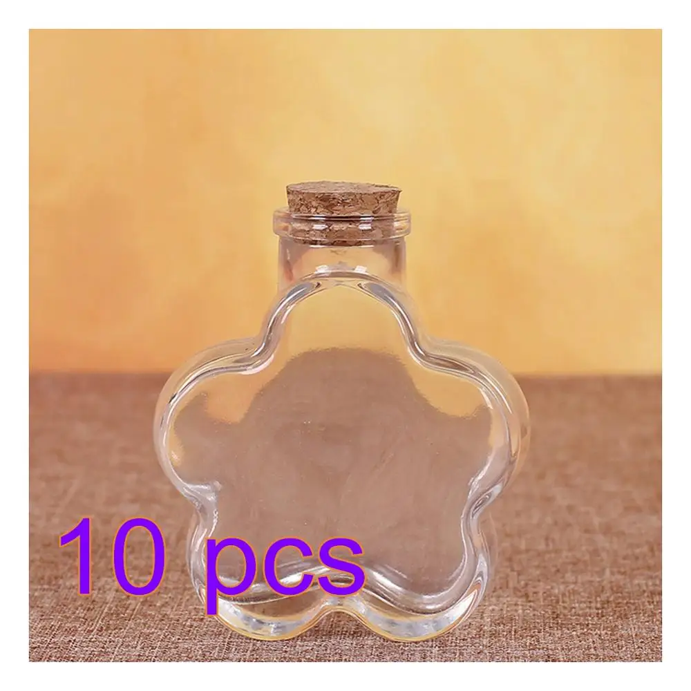 10 шт., 100 мл, прозрачная стеклянная бутылка с деревянной пробкой, организованная бутылка, сделай сам, украшения, стеклянные банки, бутылки