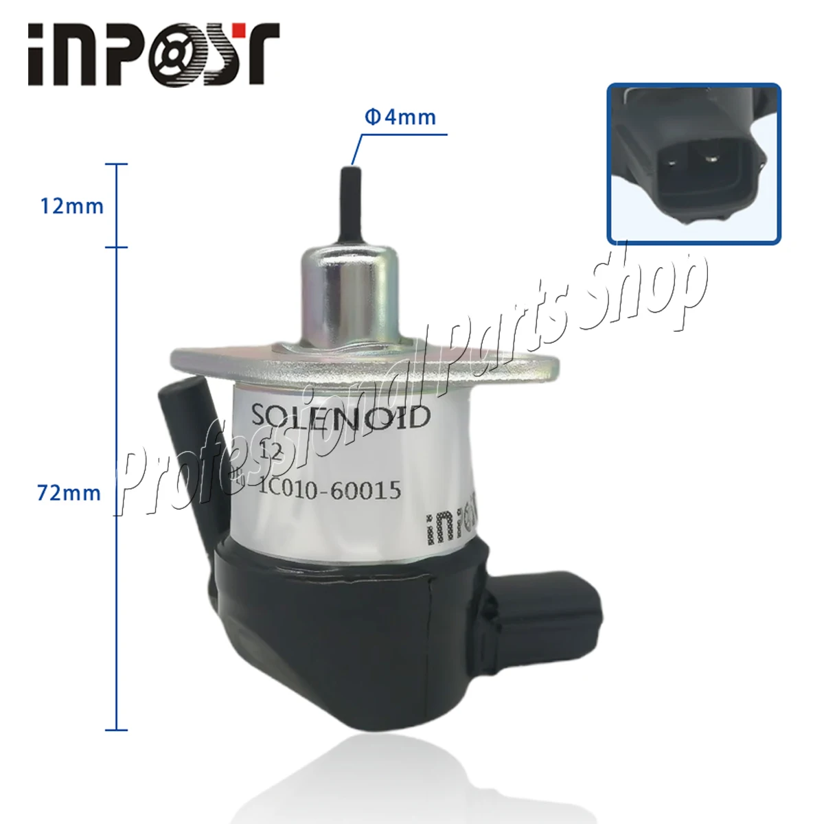

Fuel Shut Off Solenoid 12V 1C010-60016 1C010-60015 for Kubota M6800 M8200 M8540 M9000 M9540 M95S M95X M105X