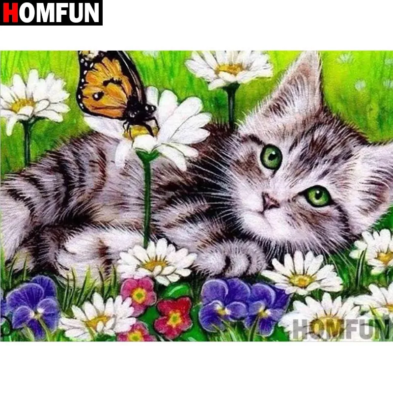 5D DIY Animal Diamond Painting Cat Full Square Diamond Art Embroidery  Mosaic Handmade Home Decoration