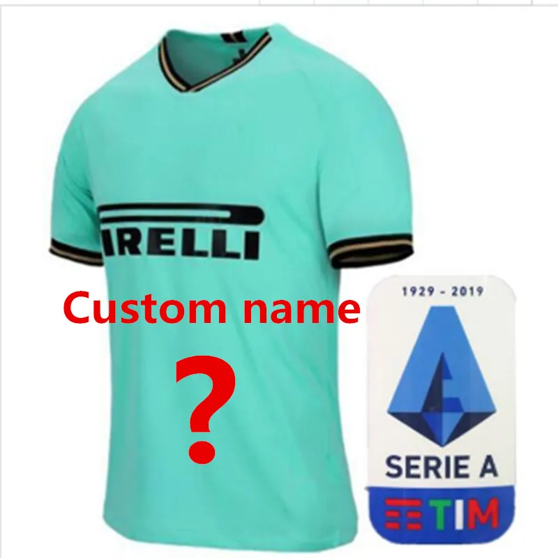 Футболка для футбола для взрослых Inter Milan Series A patch, футболка для футбола LUKAKU home Out, размер S-4XL, Футбольная Футболка для футбола inter milan - Цвет: shirt