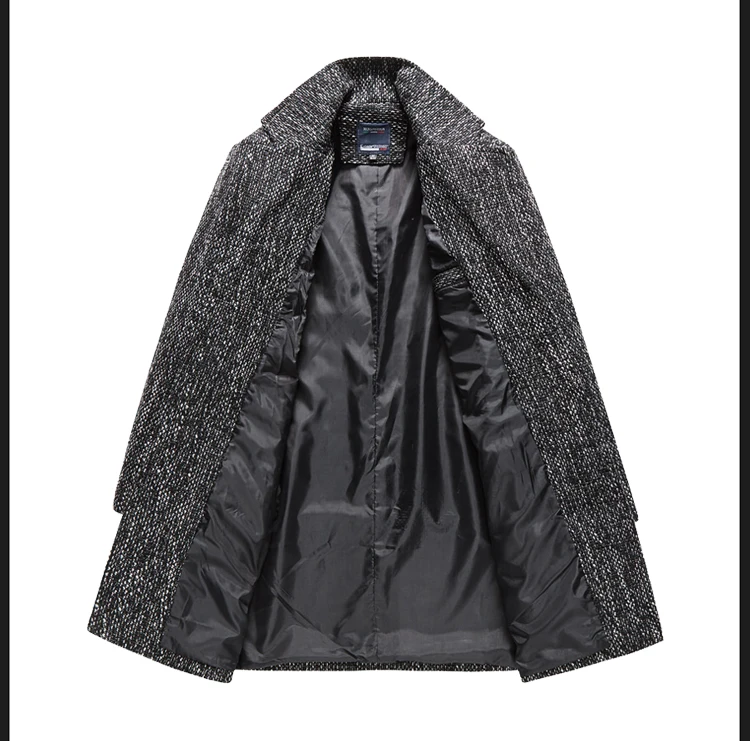 Новое поступление, шерстяное пальто средней длины для мужчин, осенне-зимний модный Тренч, мужская приталенная куртка, пальто, большие размеры, 6XL