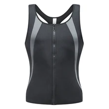 Men Slimming Body Shaper Vest Fitness Workout Shapewear Tummy Control Zipper Shaping Top Sauna Sweat Belly Binders And Shapers