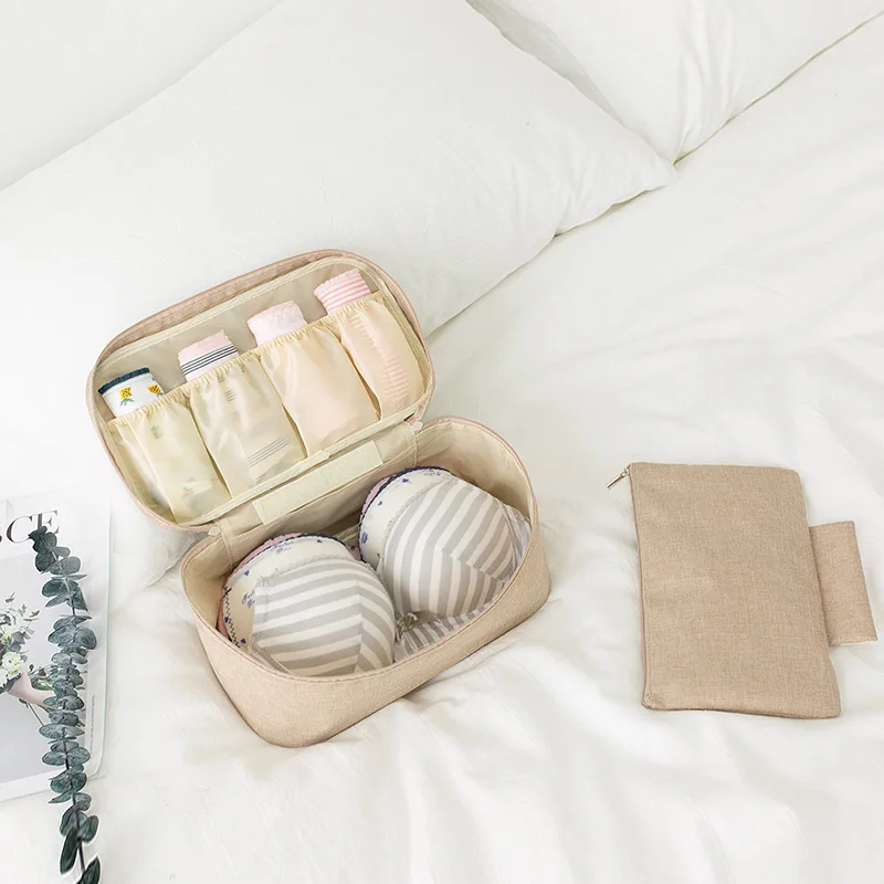 

Travel Underwear Bag Convenient Woman Portable Small Item Storage Package Weekend Overnight Bra Organizador Pouch Accessories