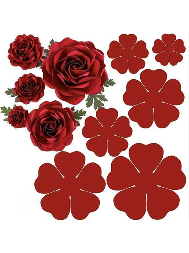 6/pcs New Dies 3D Rose flower Cutting Dies Stencils Scrapbooking Embossing DIY Crafts Paper Cards Album Decor Metal Dies Cut