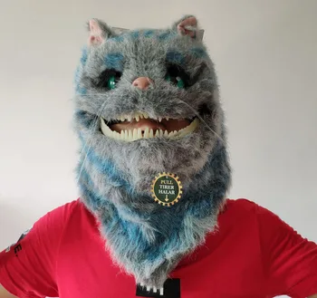 

Plush mask Cheshire Alice Cat hoods Wonderland Halloween cosplay Toe Box Hoods personalized chirstmas gift