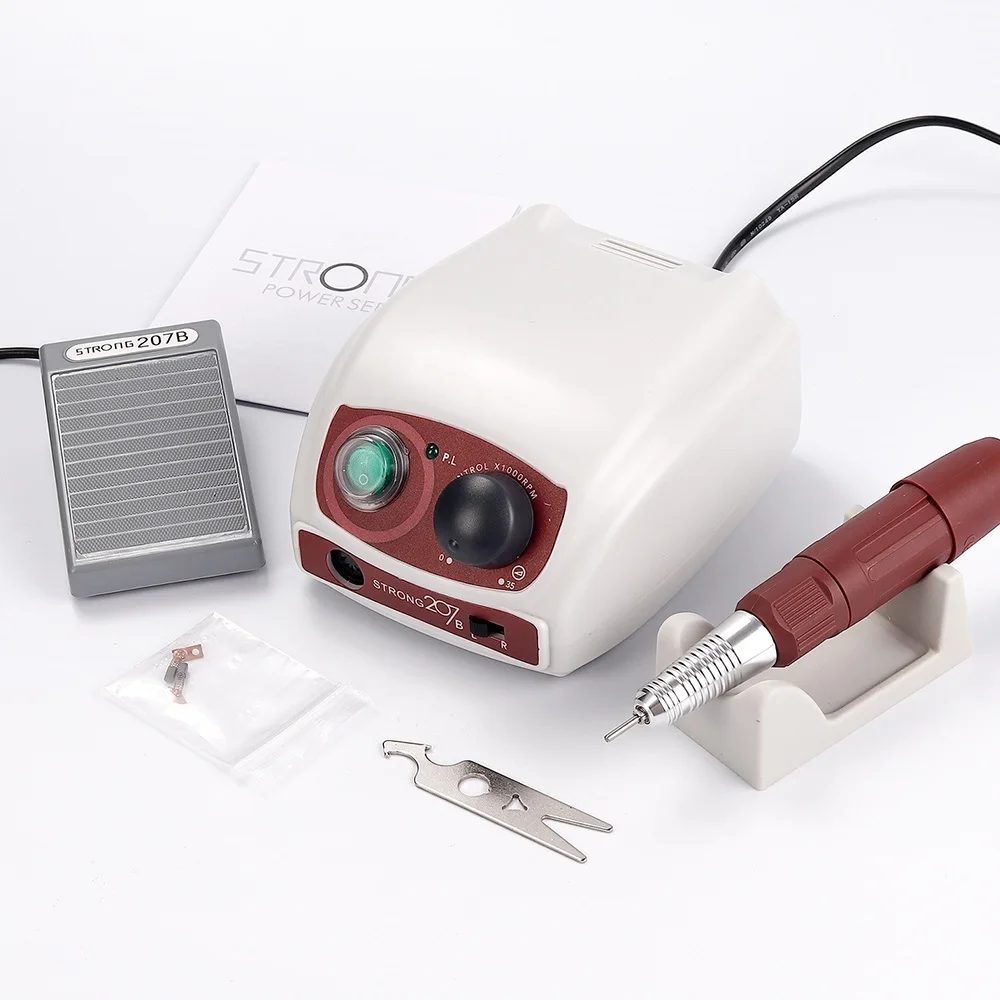 Профессиональная электрическая дрель для ногтей 40000 об/мин мощная маникюра 210 207B