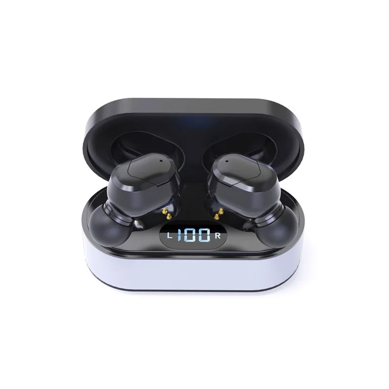 Free shipping wireless Binaural music Digital Display TWS Bluetooth headset 5 0 Smart pairing portable charging box waterproof