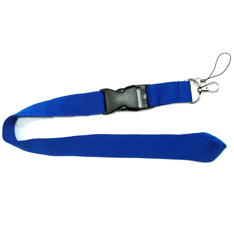 Ремни для шеи мобильного телефона красочные пустые простые ключи бейдж со шнурком ID Держатели - Цвет: BL