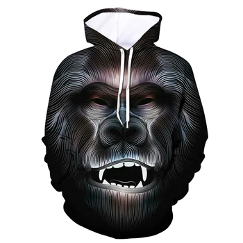 

Funny Orangutan 3D Animal Picture Print Hoodie Men & Women Large Size Casual Pullover Boutique Jogging Unisex Hoodie Hip Hop Top