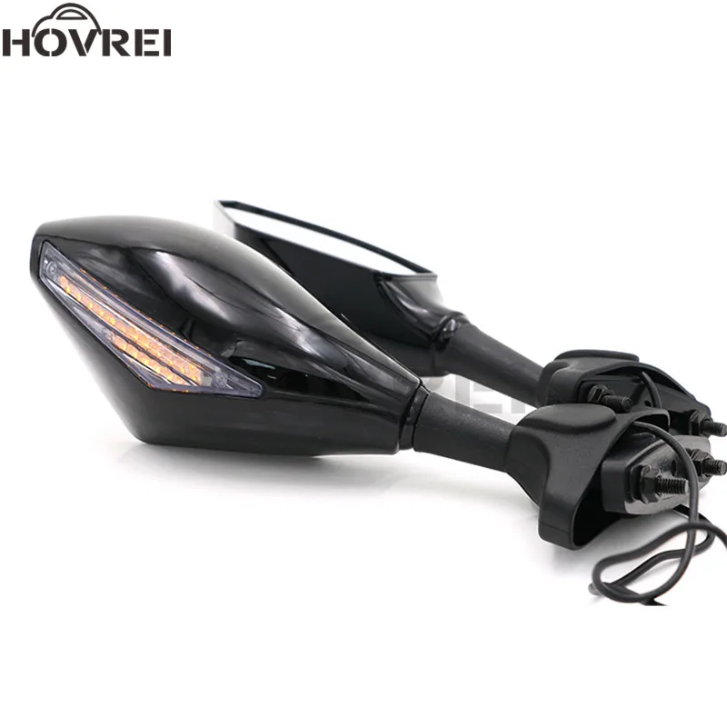 Мотоциклетные зеркала светодиодные указатели поворота для заднего вида боковое