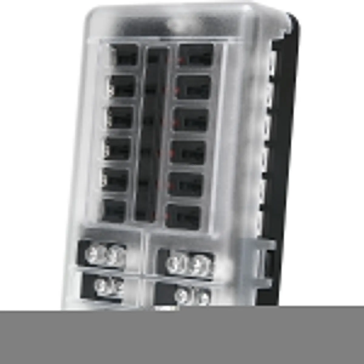 DC 12-32V 100A 12 Way Fuse Box Car Truck Boat Bus Power Distribution Block Double Busbars 12-way Fuse Box with screws&labels