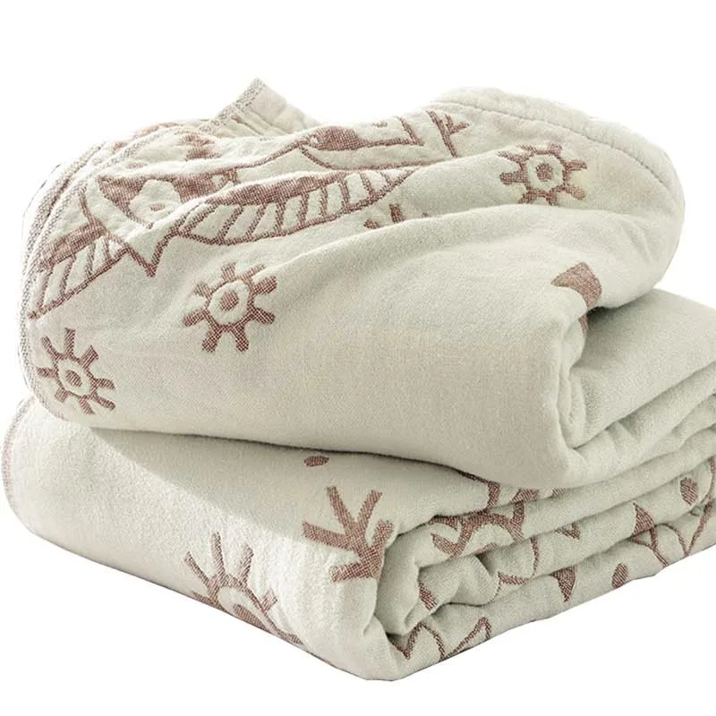 Четырехслойное Марлевое домашнее одеяло утолщенное бамбуковое стеганое одеяло Сиеста, Клетчатое одеяло для отдыха в офисе