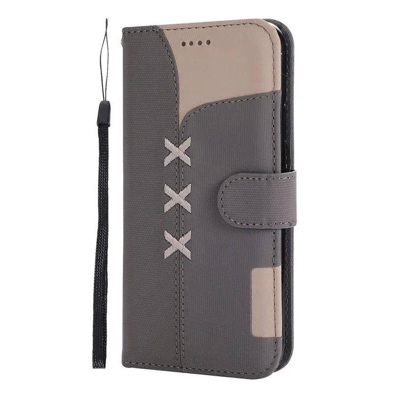Роскошный чехол-бумажник с откидной крышкой для iPhone 7 8 Plus XR X XS Max 6s чехол для iPhone 7 Case Capa Fundas - Цвет: gray