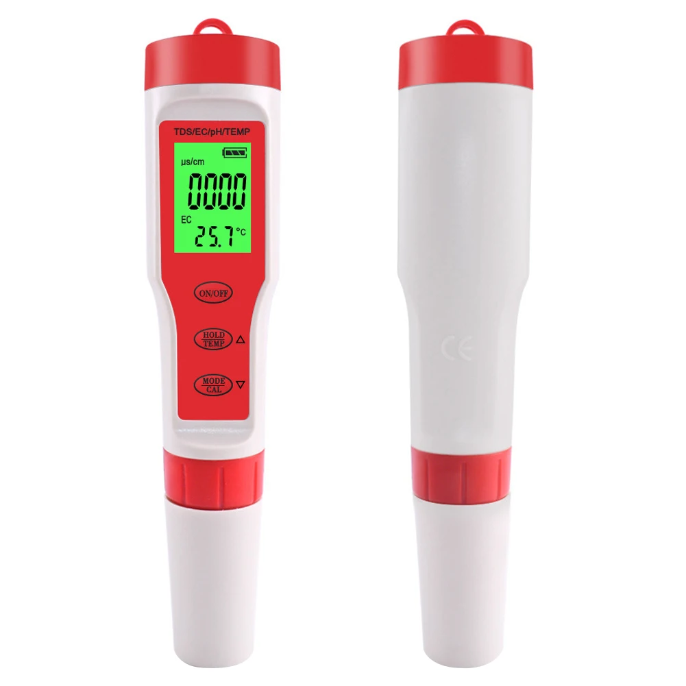 

4-In-1 Water Quality Tester PH Meter PH/TDS/EC/Temperature Digital Water Quality Tester For Pools Drinking Water Aquarium
