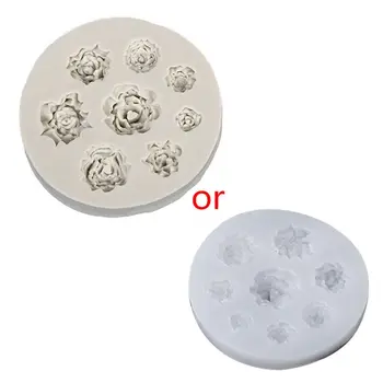 

Floral Resin Mold Rose Flower Daisy Flower Pendant Silicone Mold Jewelry Tools Q0KE