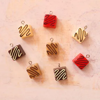

Simulated chocolate With Hook Charms For Slime DIY Polymer Filler Slime Accessories Toys Lizun Modeling Clay Kit For Children