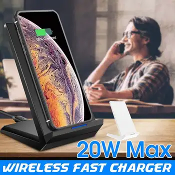 

Wireless Charger 20W Max Vertical Fast Charge Qi Compatible Multiple Safe Stand Horizontal For Mi 9 Pro For Samsung S10